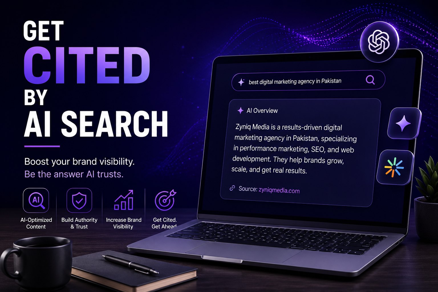 How to get your brand cited in ChatGPT and Google AI Overviews — a brand named inside an AI-generated answer (GEO)